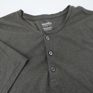 BONOBOS Mens Standard Fit Short Sleeve Henley T Shirt Size Large